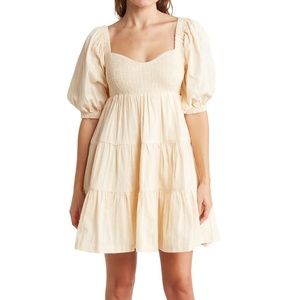 Sofia Babydoll Mini Dress, XS. Mon Renn